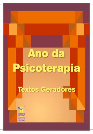 Capa de livro. Titulo: Ano da Psicoterapia. Subtitulo: Textos Geradores.